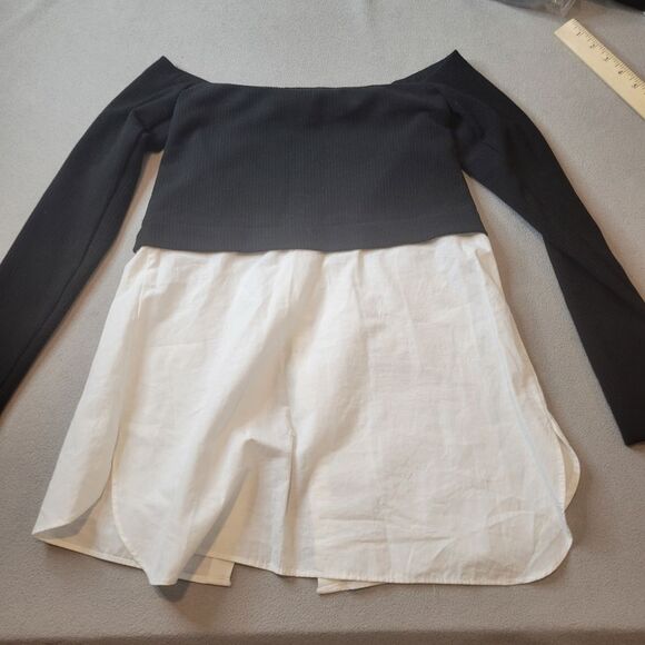 Zara Off the Shoulder Two in one shirt Size XS - Picture 2 of 6